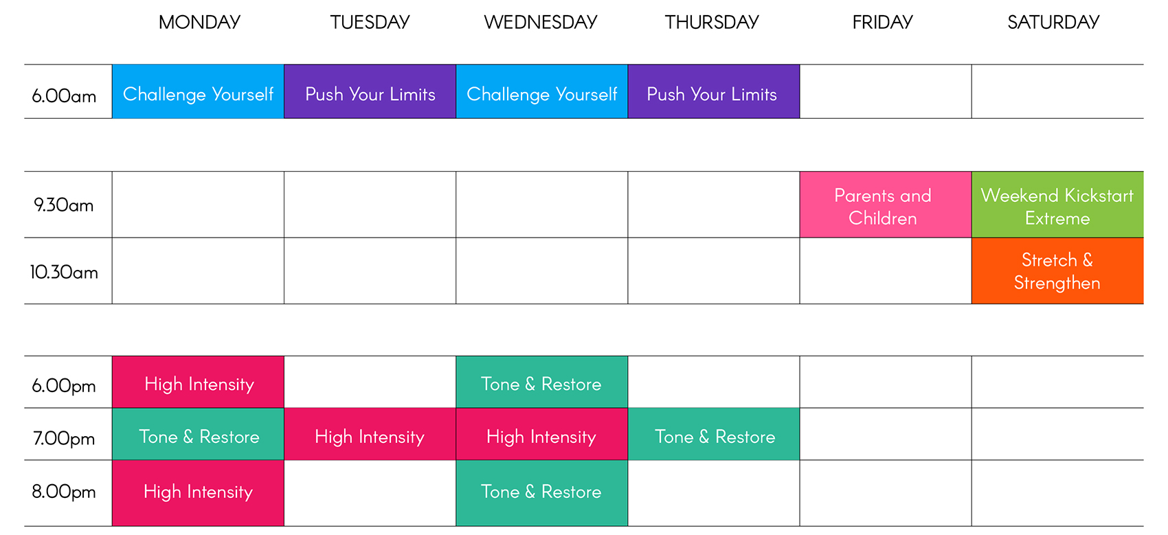 Holistic Wellbeing Coburg Timetable